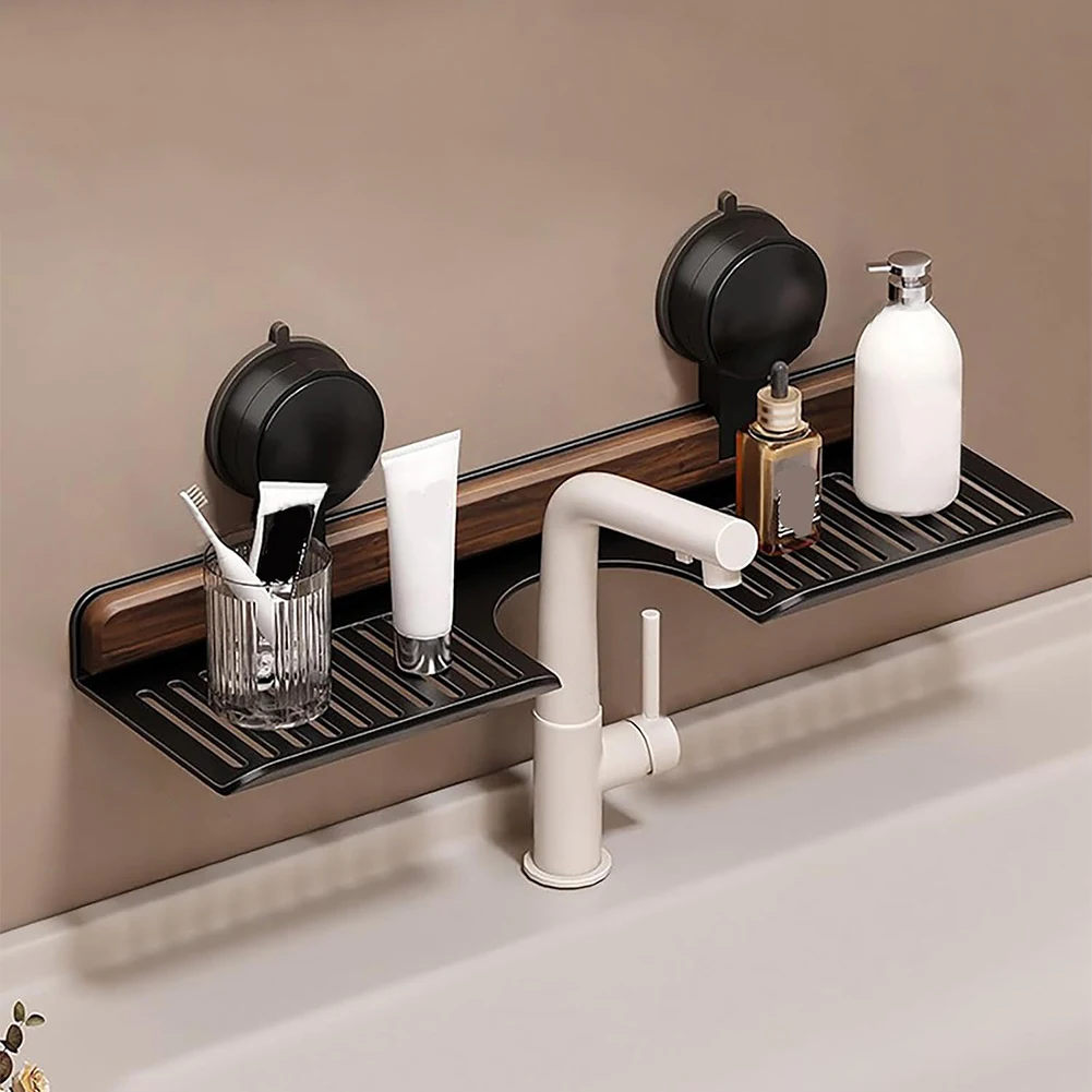 Tiny Home Bathroom Kit - Prateleira de Banheiro E5 em Nogueira