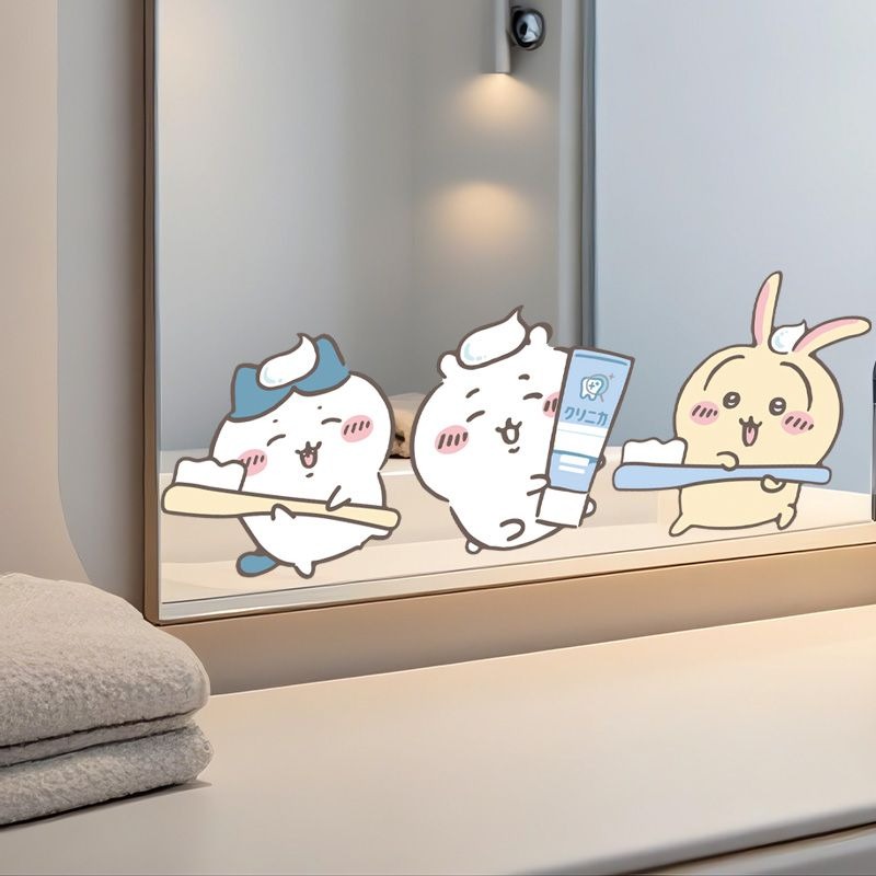 Japan Bathroom.Home - Adesivos de Espelho Chiikawa com Forte