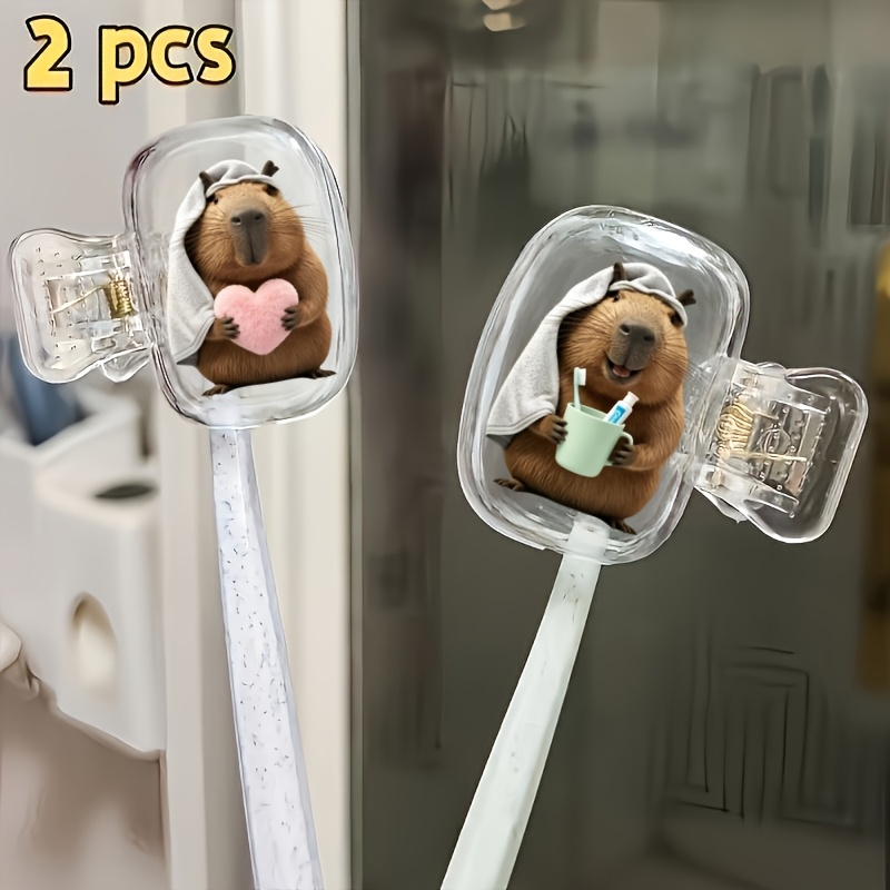 Home Essentials Bathroom Accessories - 2 peças de capa para escova
