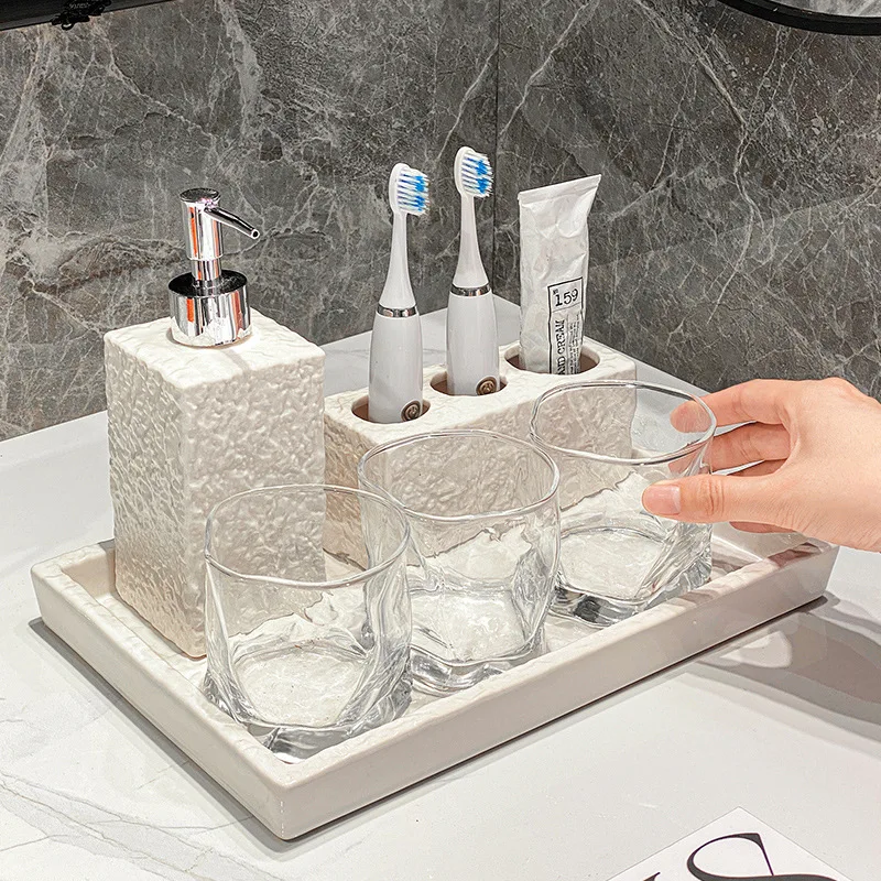 Home Essentials Bathroom Accessories - Conjunto Essencial de Acessórios para Banheiro,