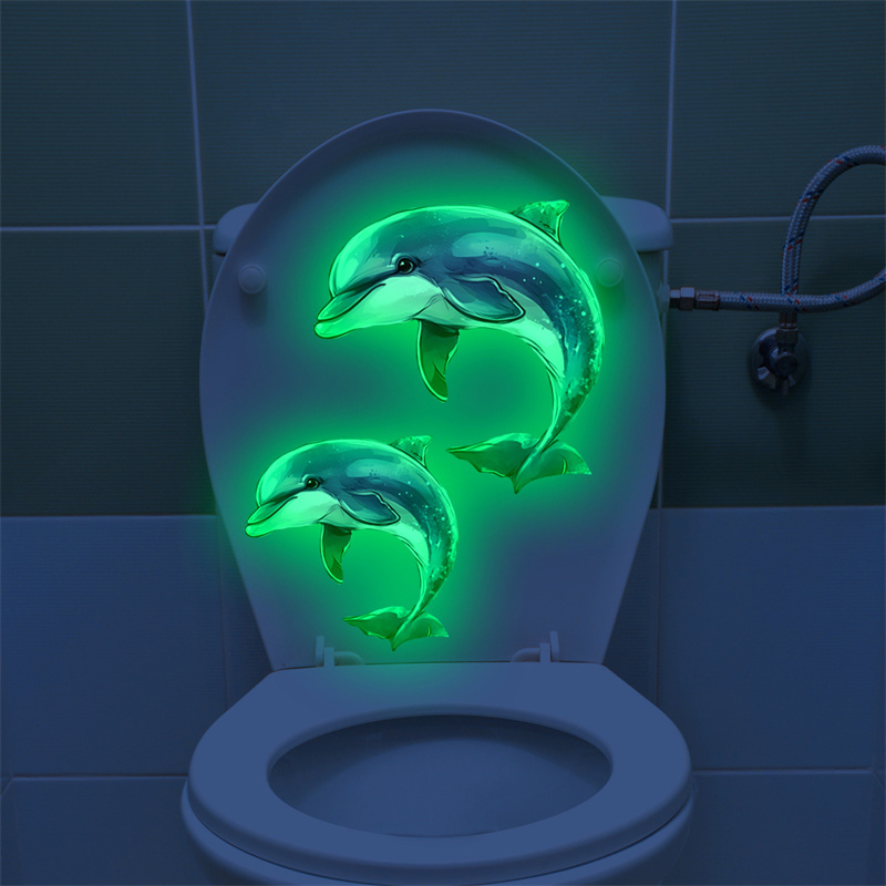 Jet Home Bathroom - Adesivo de banheiro de golfinho que
