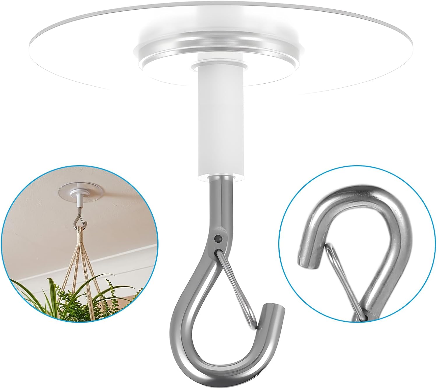 Robe Hook Adhesive - 5 Peças Ganchos de Teto Autoadesivos