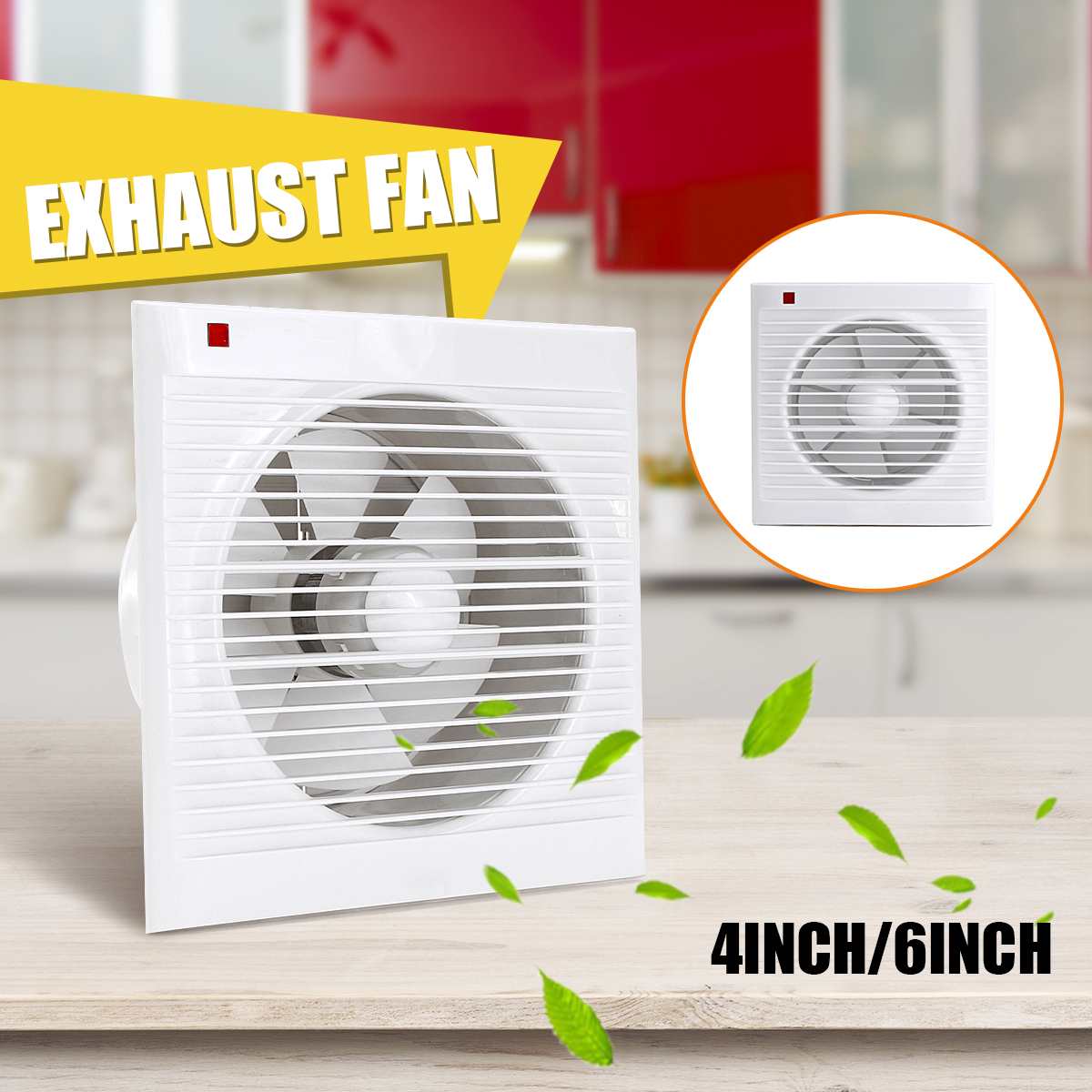 Home Bathroom Exhaust Fan - 4 Polegada 6 Polegada 8 Polegada