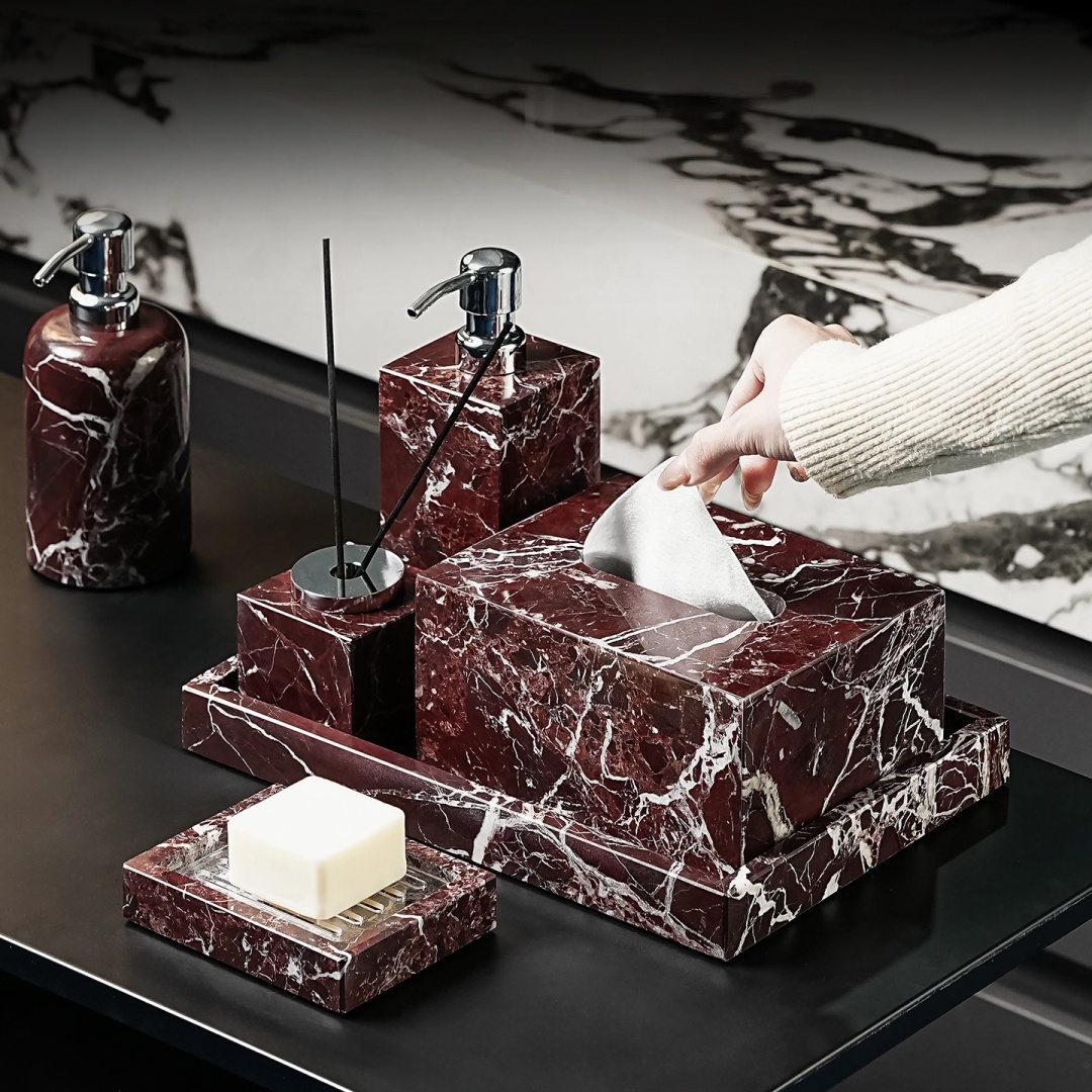 Luxo mármore natural rosa leva - Tiny Home Bathroom Kit avaliação e preço