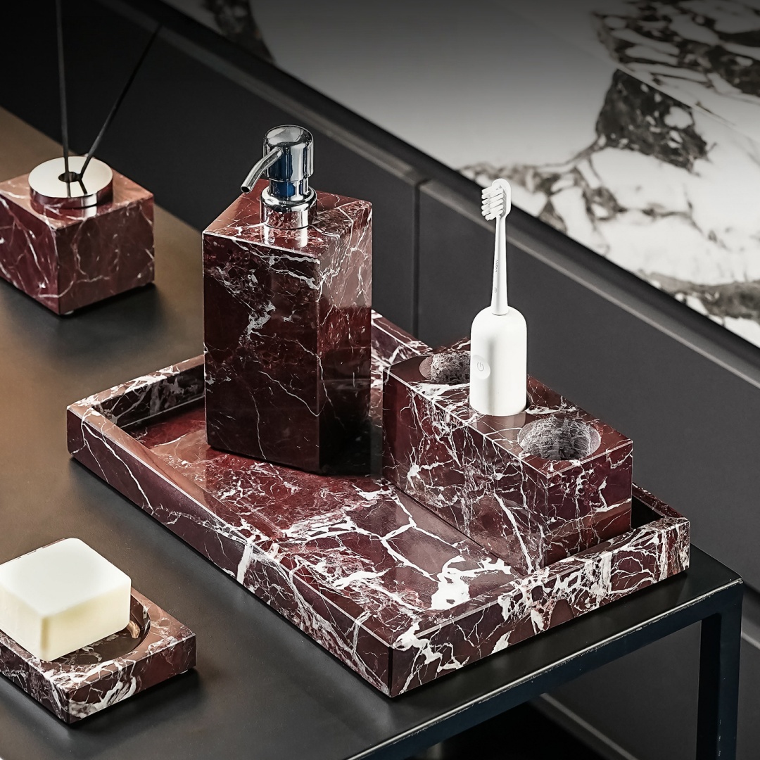 Luxo mármore natural rosa leva - Tiny Home Bathroom Kit avaliação e preço
