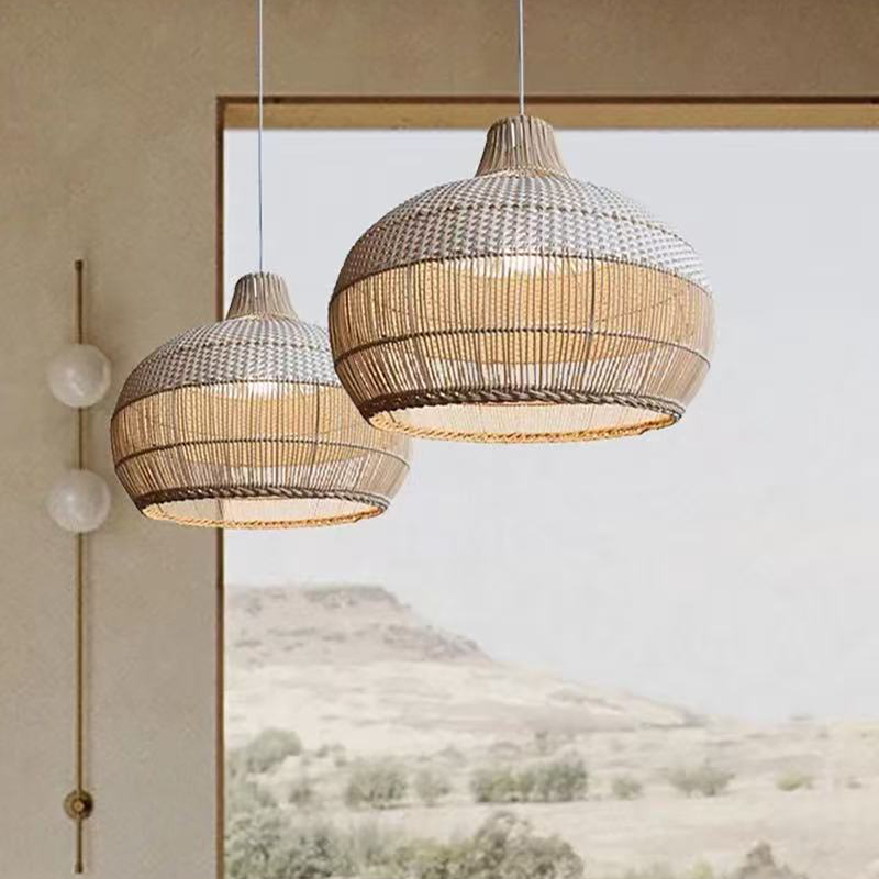 Luminária Pendente de Rattan E - Japan Bathroom.Home avaliação e preço