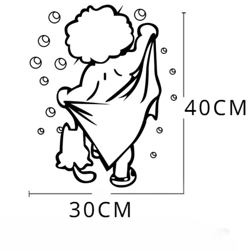 Bonito Menina Banheiro Adesivo - Tiny Home Bathroom Kit avaliação e preço