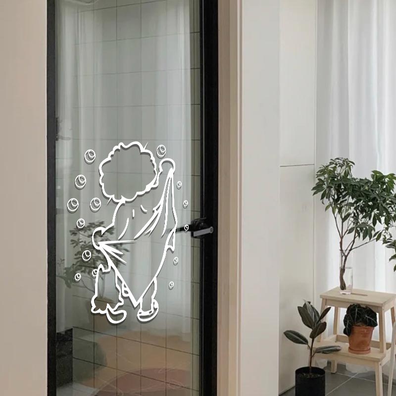 Bonito Menina Banheiro Adesivo - Tiny Home Bathroom Kit avaliação e preço