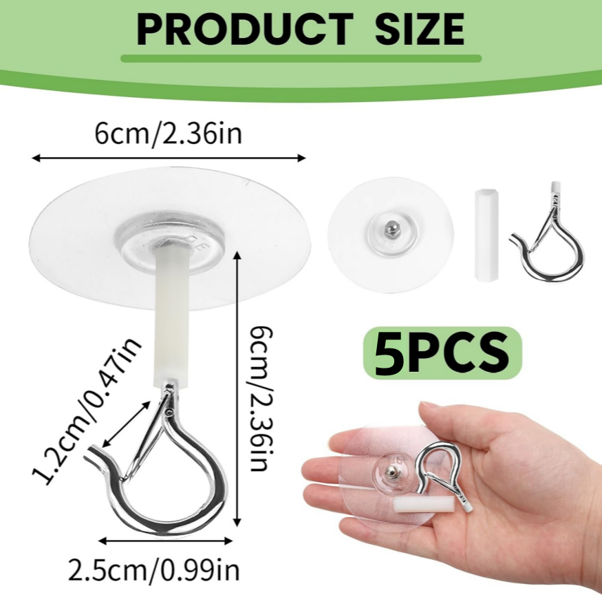 5 Peças Ganchos de Teto Autoad - Robe Hook Adhesive avaliação e preço