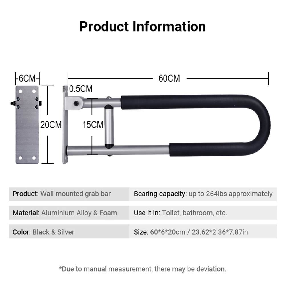 Corrimão para banheiro anti-qu - Home Bathroom Grab Bar avaliação e preço