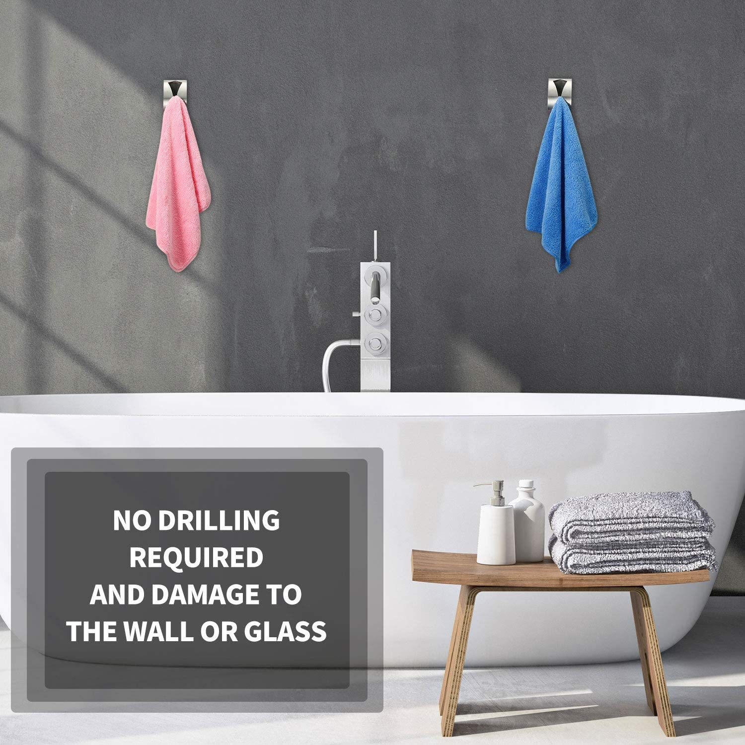 Ganchos Adesivos de Aço Inoxid - Robe Hook Adhesive avaliação e preço