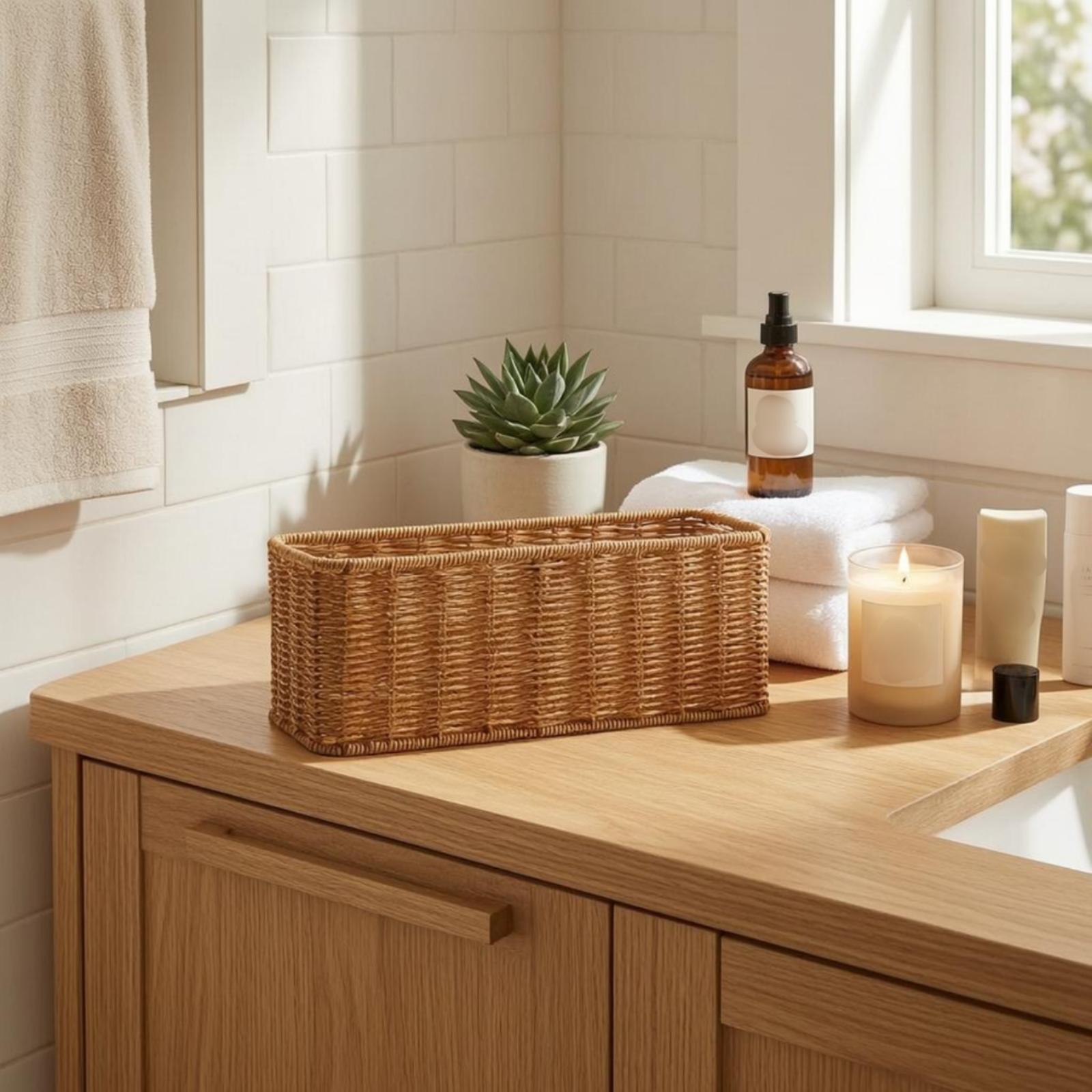 Cesto Organizador de Plástico  - Home Essentials Bathroom Accessories avaliação e preço